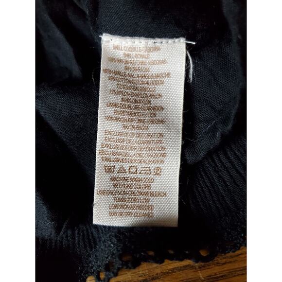 Free People Small Dress Black Mohave Embroidered‎ Mini Tunic Lace Long Sleeve - Picture 13 of 16